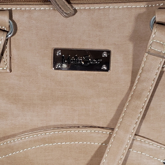 Multi Sac Beige Multi Pocket Functional Faux Leather Shoulder Bag - Picture 11 of 15